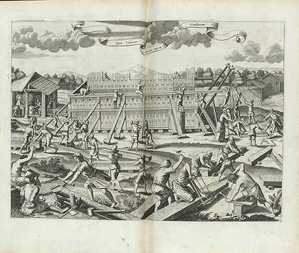 阿塔纳修斯·基尔彻。1602-1680. 诺亚方舟，在三本消化书中。阿姆斯特丹：约翰内斯·扬索尼斯，1675年。