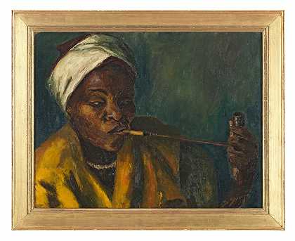 Stella Shawzin。 非洲女人抽烟