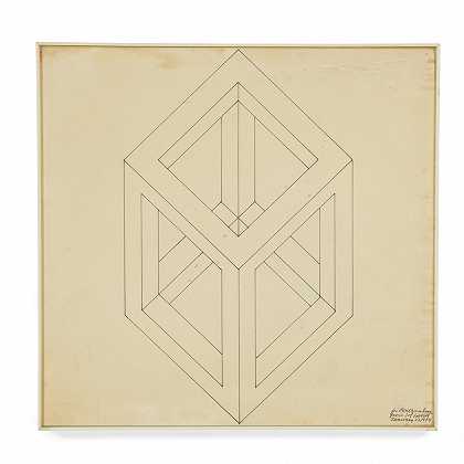 索尔·莱维特 开放立方体图，1974