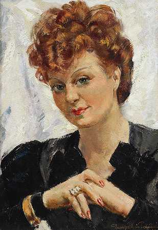 乔治·德·波格代伊夫 一位年轻女子的肖像