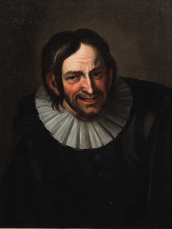 Jan Steen的追随者 绅士肖像，半身，黑色