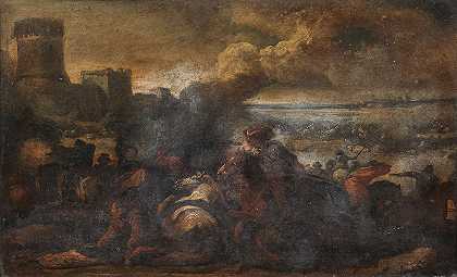 Jacques Courtois的圈子，叫做il Borgonone 塔楼前的骑兵小冲突