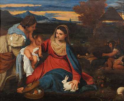源自Tiziano Vecellio，名为Titian 兔子的麦当娜