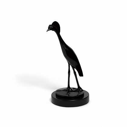 弗朗索瓦·蓬蓬（1855-1933） 冠鹤，运行中的白鹭