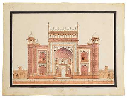 泰姬陵大门和伊希穆德·道拉墓的两项建筑研究 学校，北印度，19世纪中期