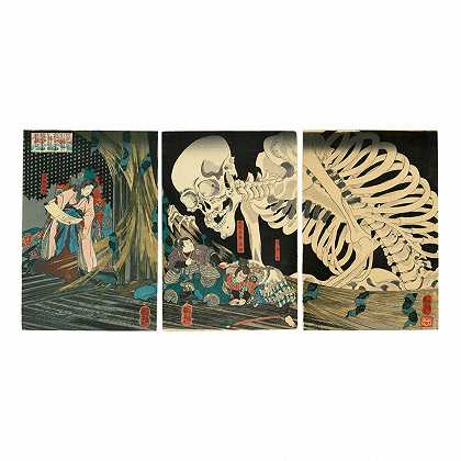 Utagawa Kuniyoshi（1797-1861） 怪物骷髅时期，约1844年