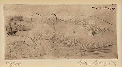 米尔顿·艾弗里 斜躺的裸女