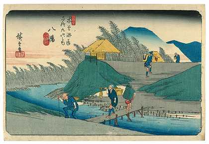 芥川广志（1797-1858） 江户时期的两幅木刻版画，约1835-1838年