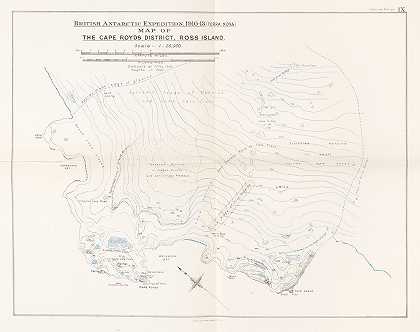 德本汉姆（弗兰克） 1910-1913年英国南极探险队。地图和测量报告，第一版，哈里森父子，为斯科特船长南极基金会委员会，1913年