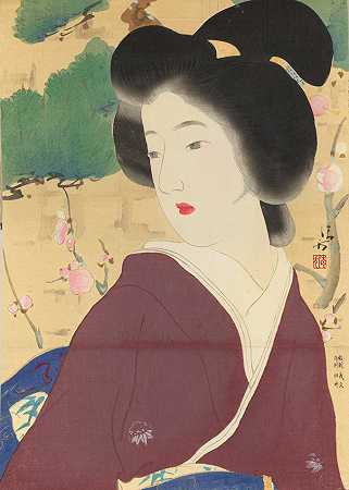 菊田春树（1878-1972）和渡边加太（1864-1926） 大正时代，1913-14年，四卷带kuchi-e正面插图的Uzumaki