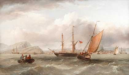 亨利·雷德莫尔 在斯卡伯勒港口入口处的强风中运输