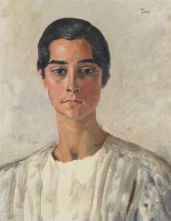 Augustus Edwin John O.M.，R.A。 西班牙女孩
