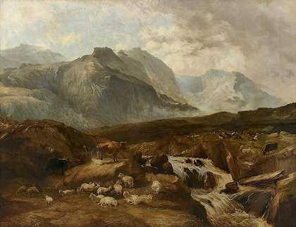 托马斯·西德尼·库珀，RA 山景，北威尔士