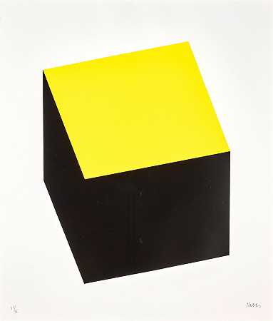 埃尔斯沃思·凯利 黄色/黑色，来自十种光刻机系列