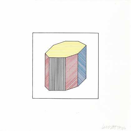 索尔·莱维特 4张照片，来自十二张立方体表格