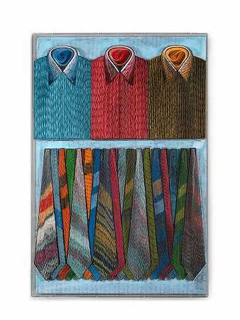 帕夫洛 三件衬衫和领带121 x 81 x 6.5厘米。