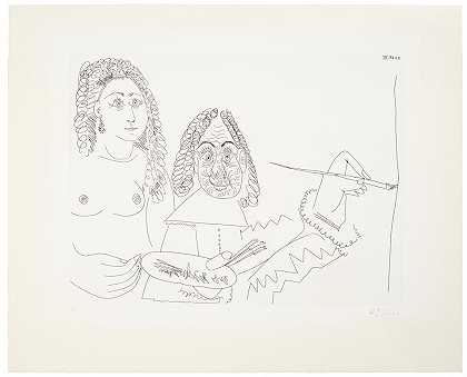 巴勃罗·毕加索 伦勃朗画家与他的mod来自S系列347