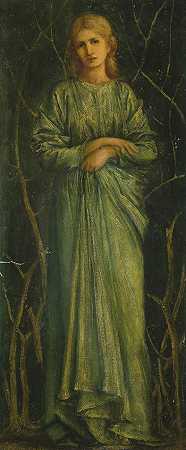 查尔斯·费尔法克斯·默里 一个穿着绿色帷幔的女人