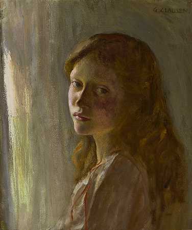 乔治·克劳森爵士，R.A.，R.W.S。 一个女孩的肖像