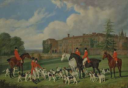 埃德蒙·哈维尔 约翰·科普爵士的会面汉普郡布拉姆斯希尔的猎犬