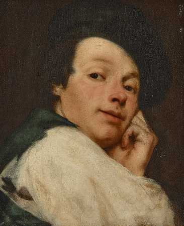 归因于乔瓦尼·巴蒂斯塔·皮亚泽塔 一位绅士的肖像，胸围，传统上被认定为艺术家的肖像