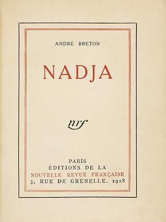 安德烈·布雷顿233； 希望巴黎，NRF，1928年