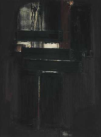 皮埃尔·苏拉热 绘画81 x 60厘米，1955年