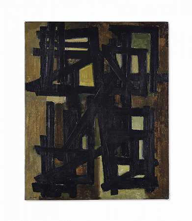 皮埃尔·苏拉热 绘画100 x 81厘米，1951年4月5日