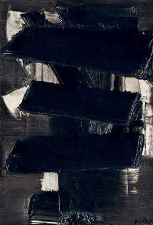 皮埃尔·苏拉热 油漆55 x 38 cm，1958年11月6日