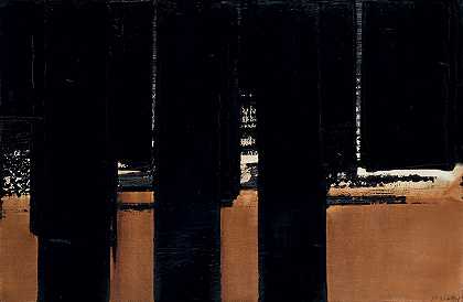 皮埃尔·苏拉热 油漆65 x 100 cm，1981年7月3日
