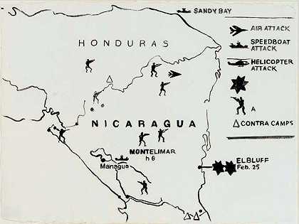 安迪·沃霍尔 地图：尼加拉瓜和洪都拉斯