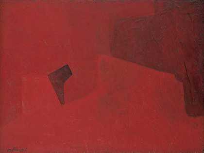 谢尔盖·波利雅科夫 抽象单色红色构图