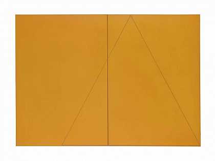 罗伯特·曼戈尔德 两个矩形内的三角形橙色