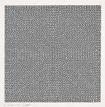索尔·莱维特 无标题，来自：圆弧、圆和网格系列