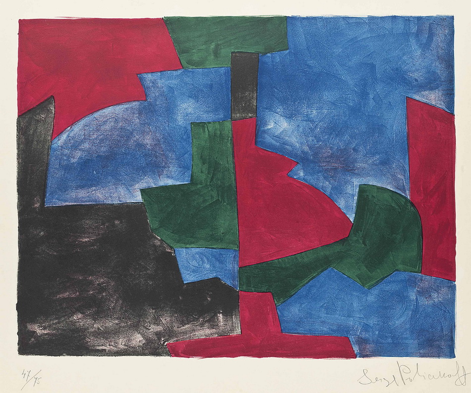 Composition in Green, Red and Blue