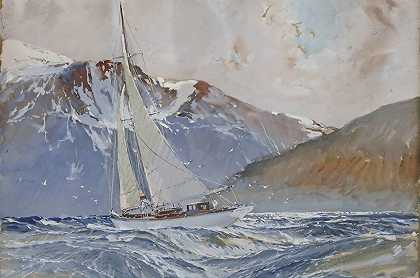 马林·玛丽 Ctes落基山脉附近的帆船