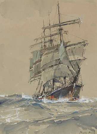 马林·玛丽 帆船和三艘MTS在海上航行；以及BRET中的男性TTE