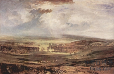 《雷比城堡，达灵顿的伯爵住处》风景绘画赏析