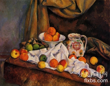 《水果碗，水罐和水果》静物画赏作品赏析