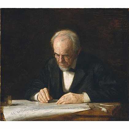 《作家》埃金斯1882年绘画作品赏析