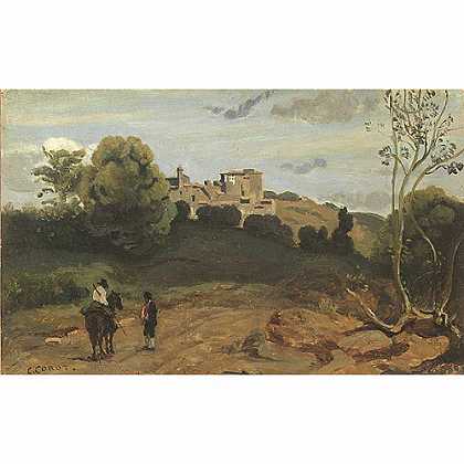《真扎诺的骑士和农民》柯罗1843年绘画作品赏析