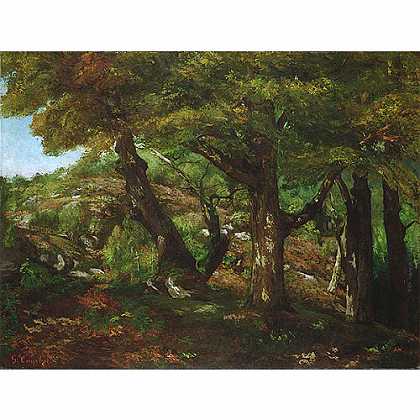 《在森林的边缘》高尔培1856年绘画作品赏析