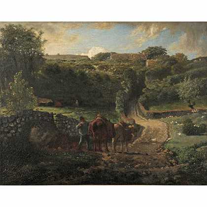 《在格雷维尔的侄子哈姆雷特》米勒1855年绘画作品赏析