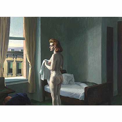 《在城市的早晨》霍普1944年绘画作品赏析