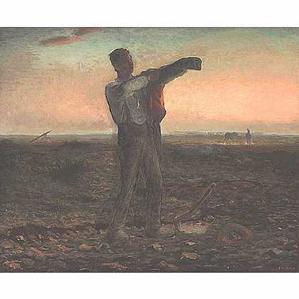 《一天结束的时候：晚上效果》米勒年绘画作品赏析