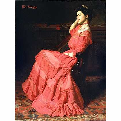 《一朵玫瑰》埃金斯1907年绘画作品赏析