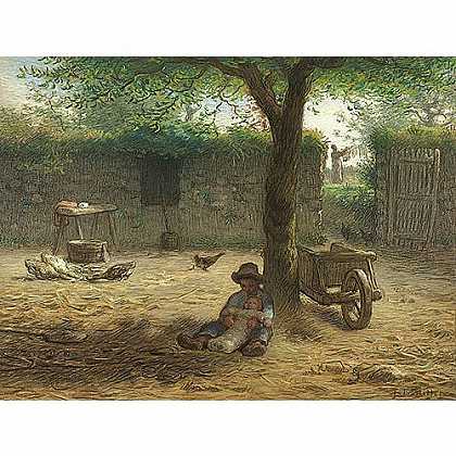 《兄弟》米勒1858年绘画作品赏析