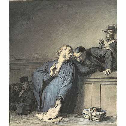 《刑事案件》杜米尔1865年绘画作品赏析