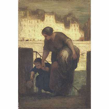 《洗衣妇》杜米尔1863年绘画作品赏析