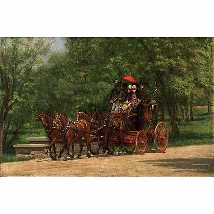 《五月早晨的公园情景》埃金斯1879年绘画作品赏析